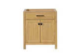London 30 inch bathroom vanity in Desert Oak, styled in a modern bathroom