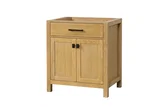 London 30 inch bathroom vanity in Desert Oak, styled in a modern bathroom