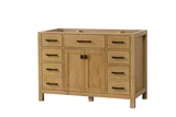 London 48 inch bathroom vanity in Desert Oak, styled in a modern bathroom