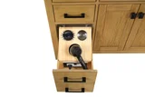 London 48 inch bathroom vanity in Desert Oak, styled in a modern bathroom