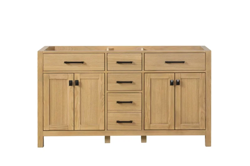 London 59.5" Single Sink Bathroom Vanity in Desert Oak