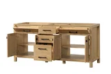 London 72 inch bathroom vanity in Desert Oak, styled in a modern bathroom