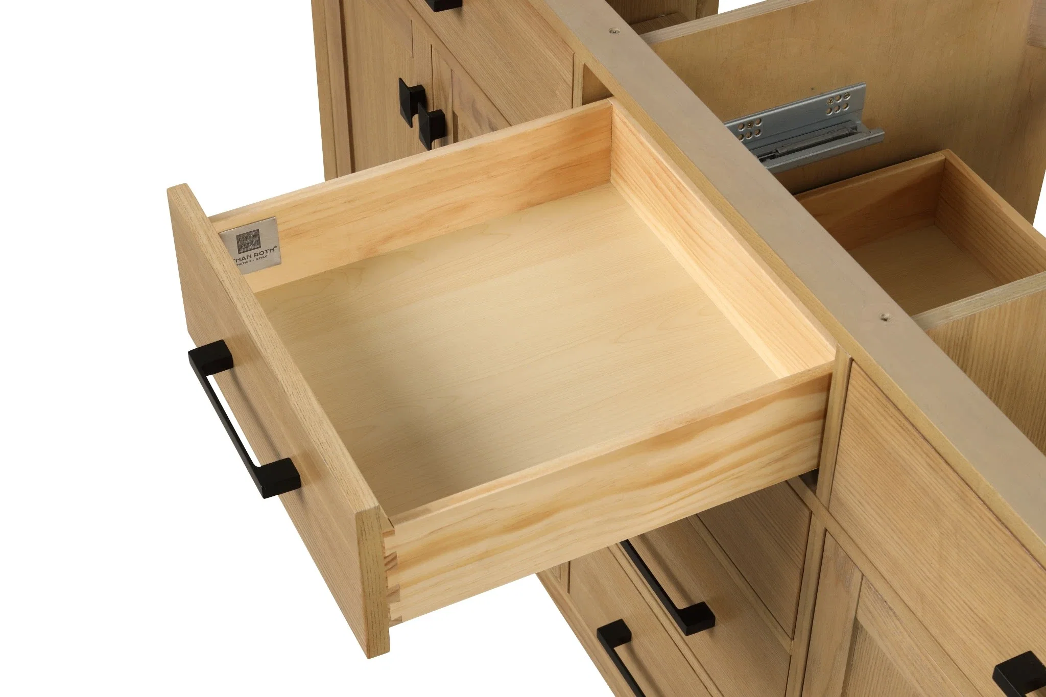 London 72 inch bathroom vanity in Desert Oak, styled in a modern bathroom