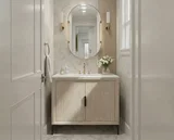 Oxford 30 inch bathroom vanity in Whitewashed Ash, render view