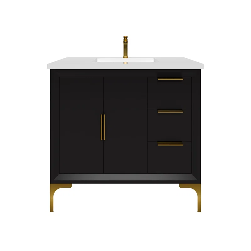 Oxford 35.5" Bathroom Vanity in Black