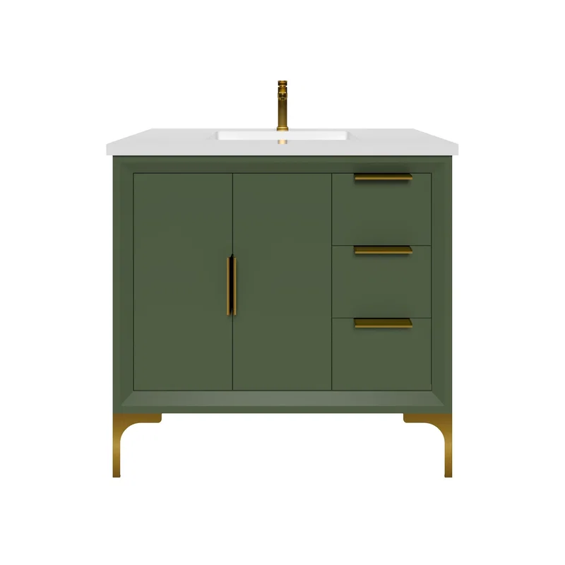 Oxford 35.5" Bathroom Vanity in Sage Green