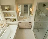 Oxford 48 inch bathroom vanity in Whitewashed Ash, render view