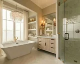 Oxford 48 inch bathroom vanity in Whitewashed Ash, render view