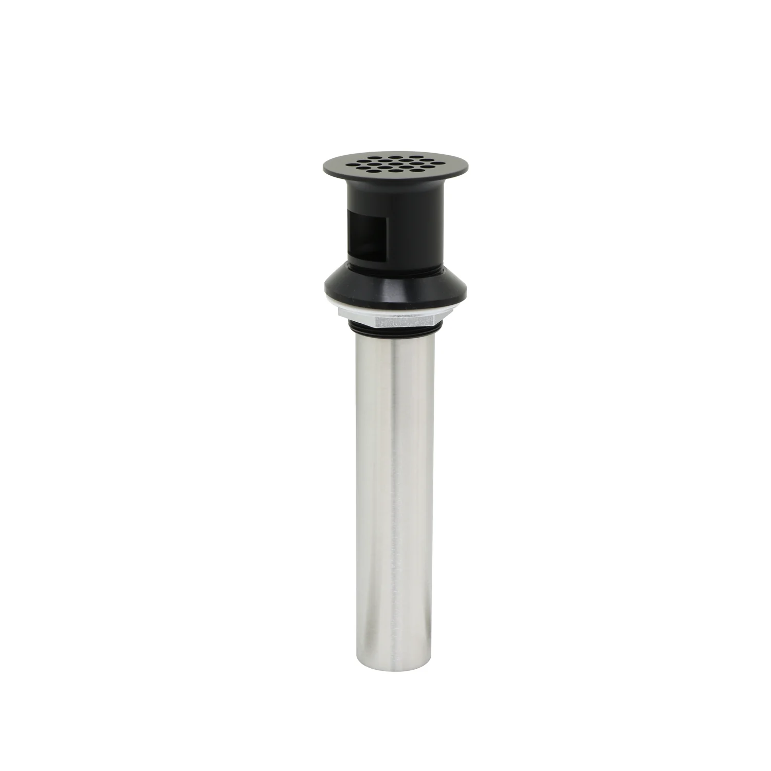 Builder Grid Style Drain — Matte Black