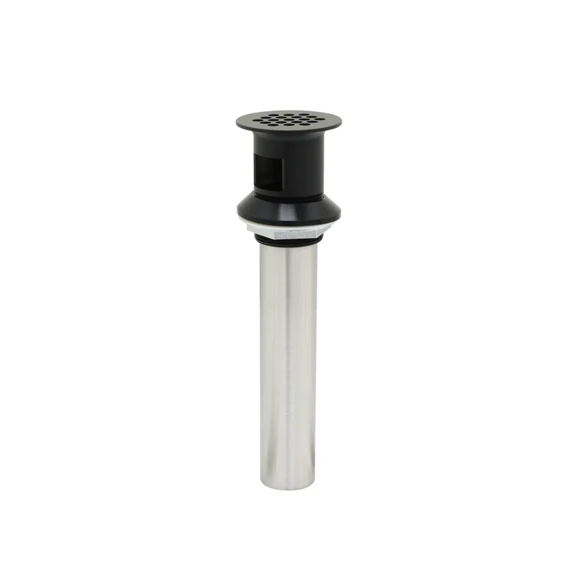 Builder Grid Style Drain — Matte Black