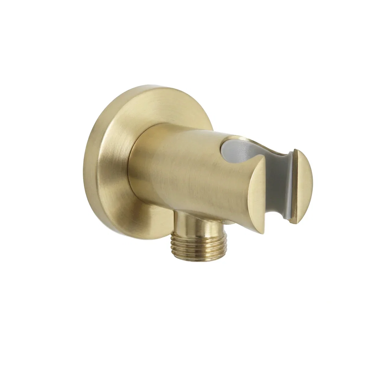 Supply Elbow & Holder — PVD Satin Brass
