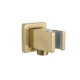 Supply Elbow & Holder — PVD Satin Brass