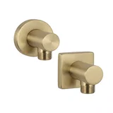 Wall Supply Elbow — PVD Satin Brass