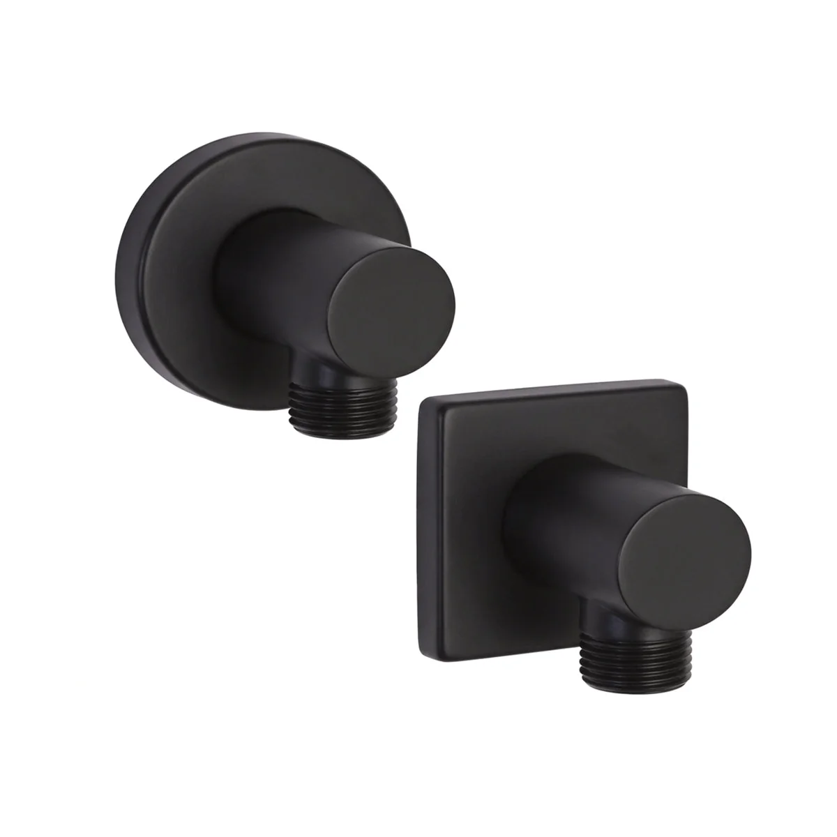 Wall Supply Elbow — Matte Black