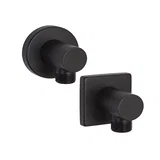 Wall Supply Elbow — Matte Black