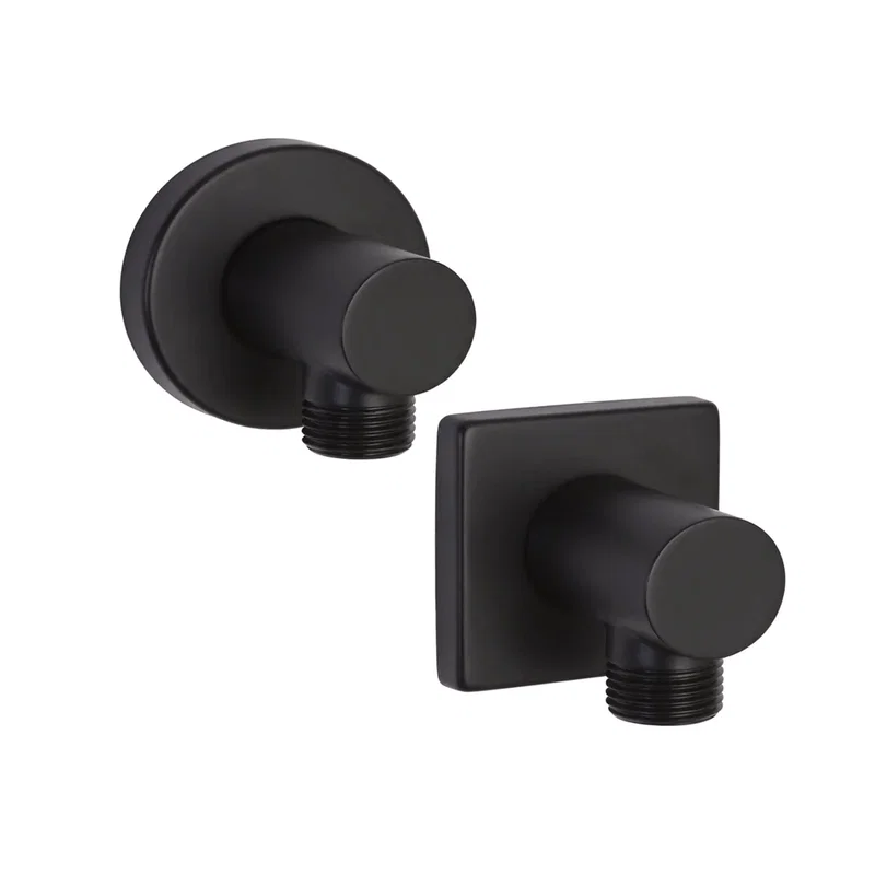 Wall Supply Elbow — Matte Black