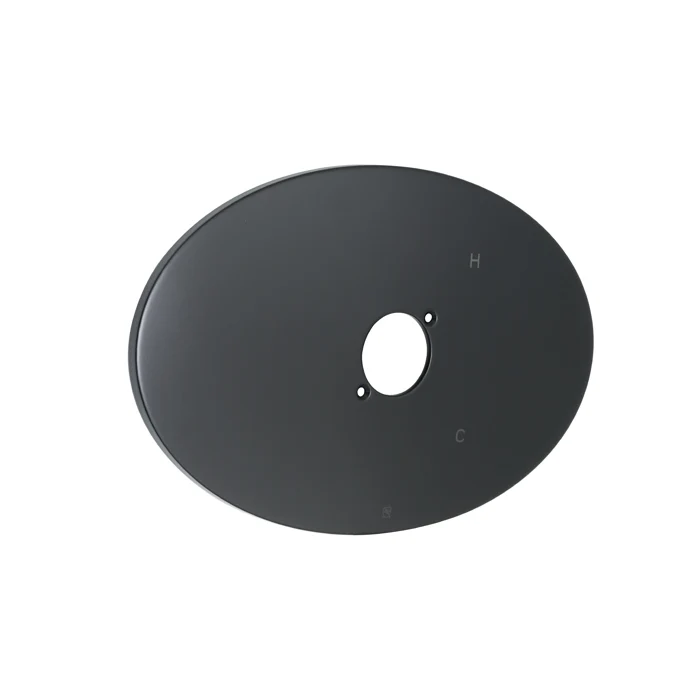 Retrofit Shower Face Plate — Matte Black