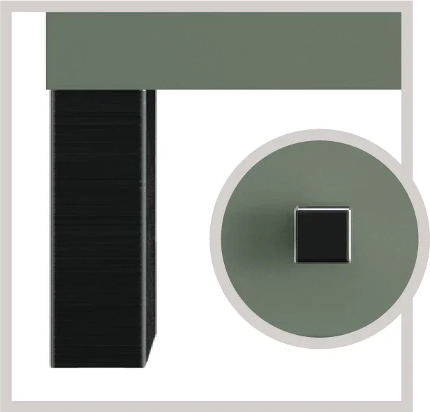 Part: Chicago Knobs and Legs Set for V48" in Matte Black