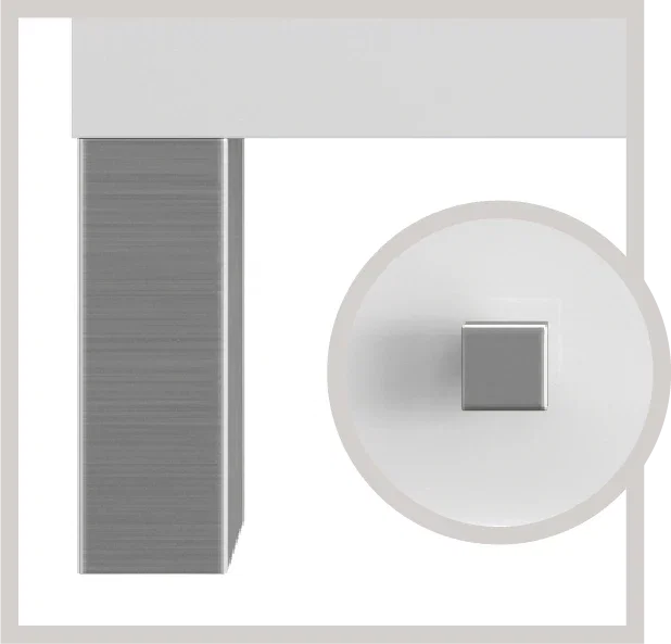 Part: Chicago Knobs and Legs Set for V72" in Brushed Nickel