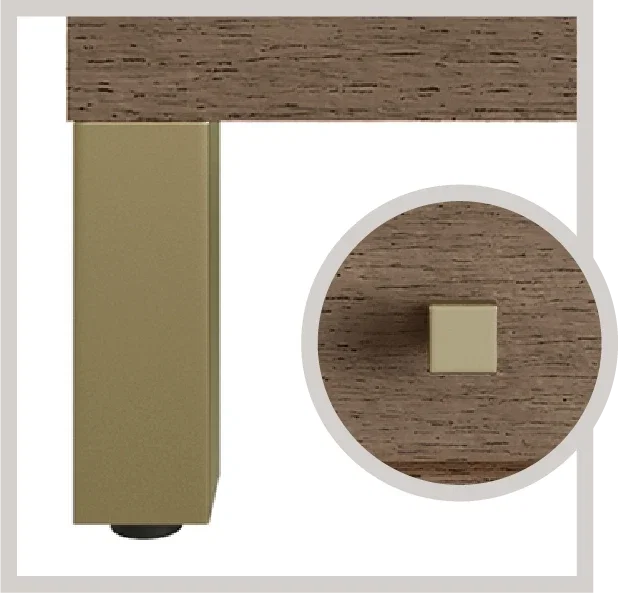 Part: Chicago Knobs and Legs Set for V72" in Champagne Brass