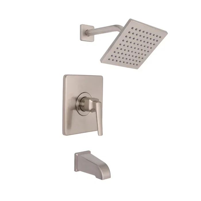 Delmere Tub and Shower — PVD Satin Nickel