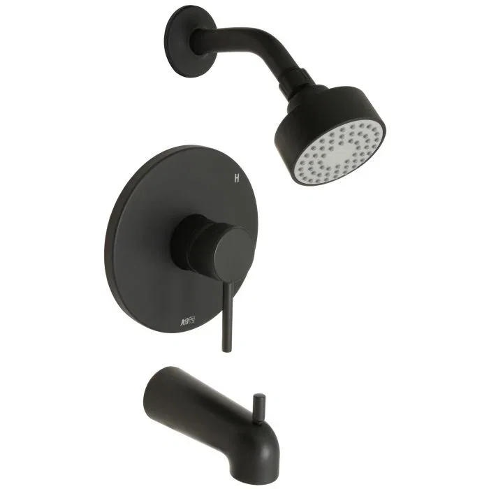 Euro Tub & Shower — Matte Black