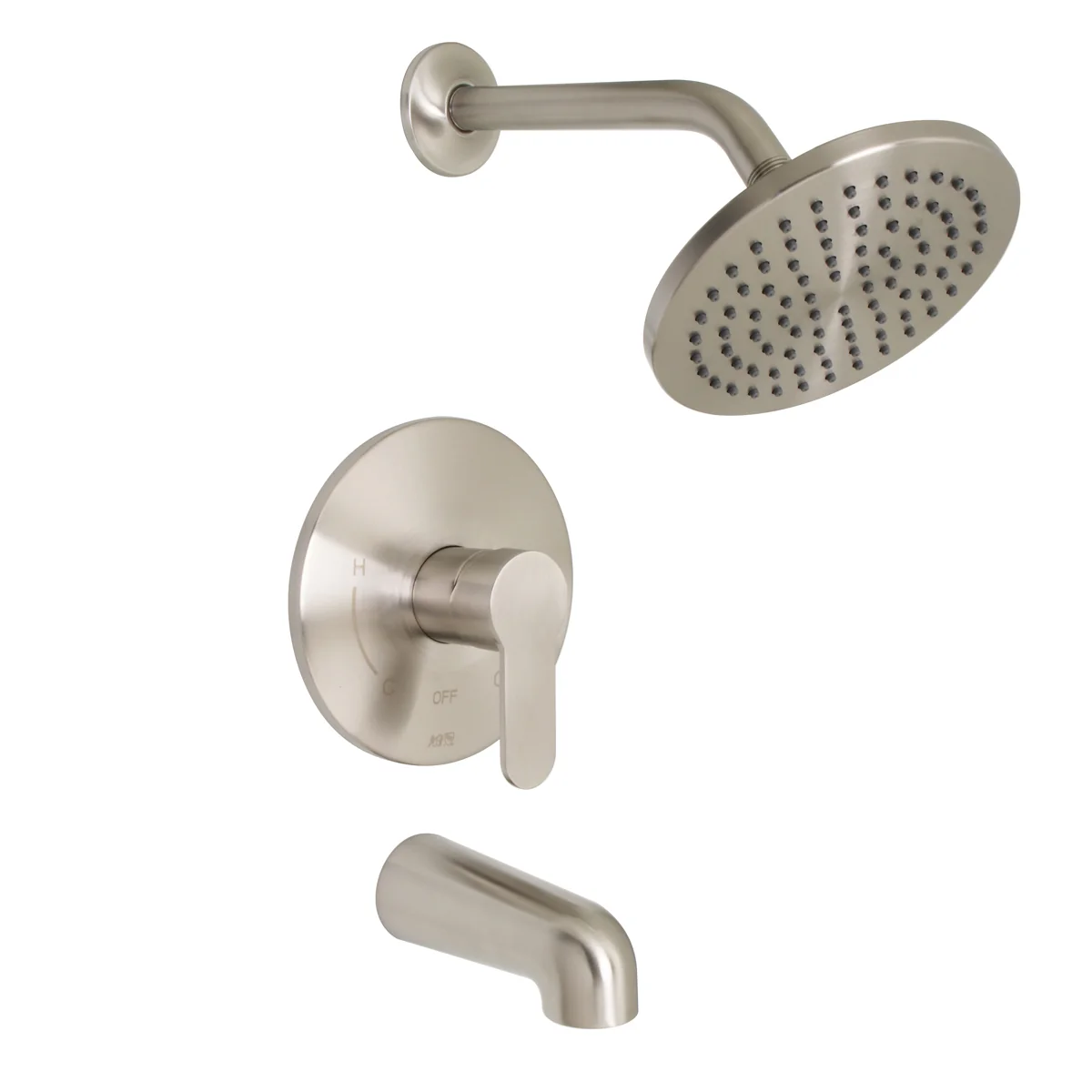 Tazio Tub & Shower — PVD Satin Nickel