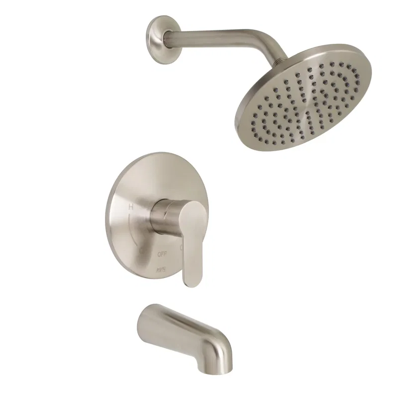 Tazio Tub & Shower — PVD Satin Nickel