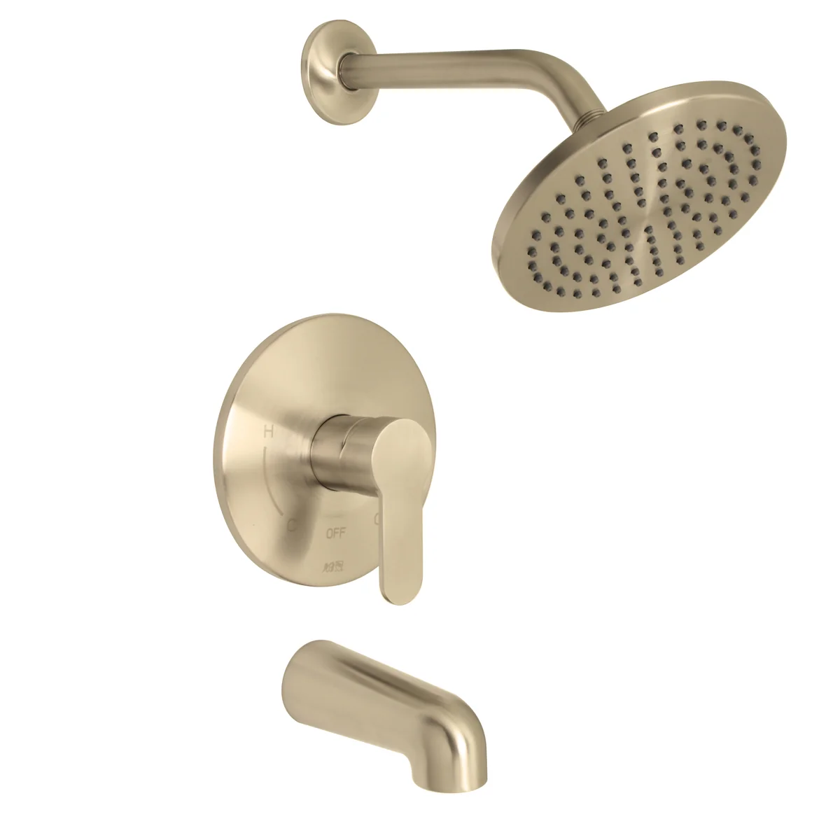 Tazio Tub & Shower — PVD Satin Brass