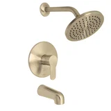 Tazio Tub & Shower — PVD Satin Brass