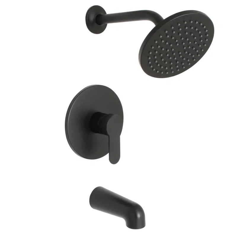 Tazio Tub & Shower — Matte Black
