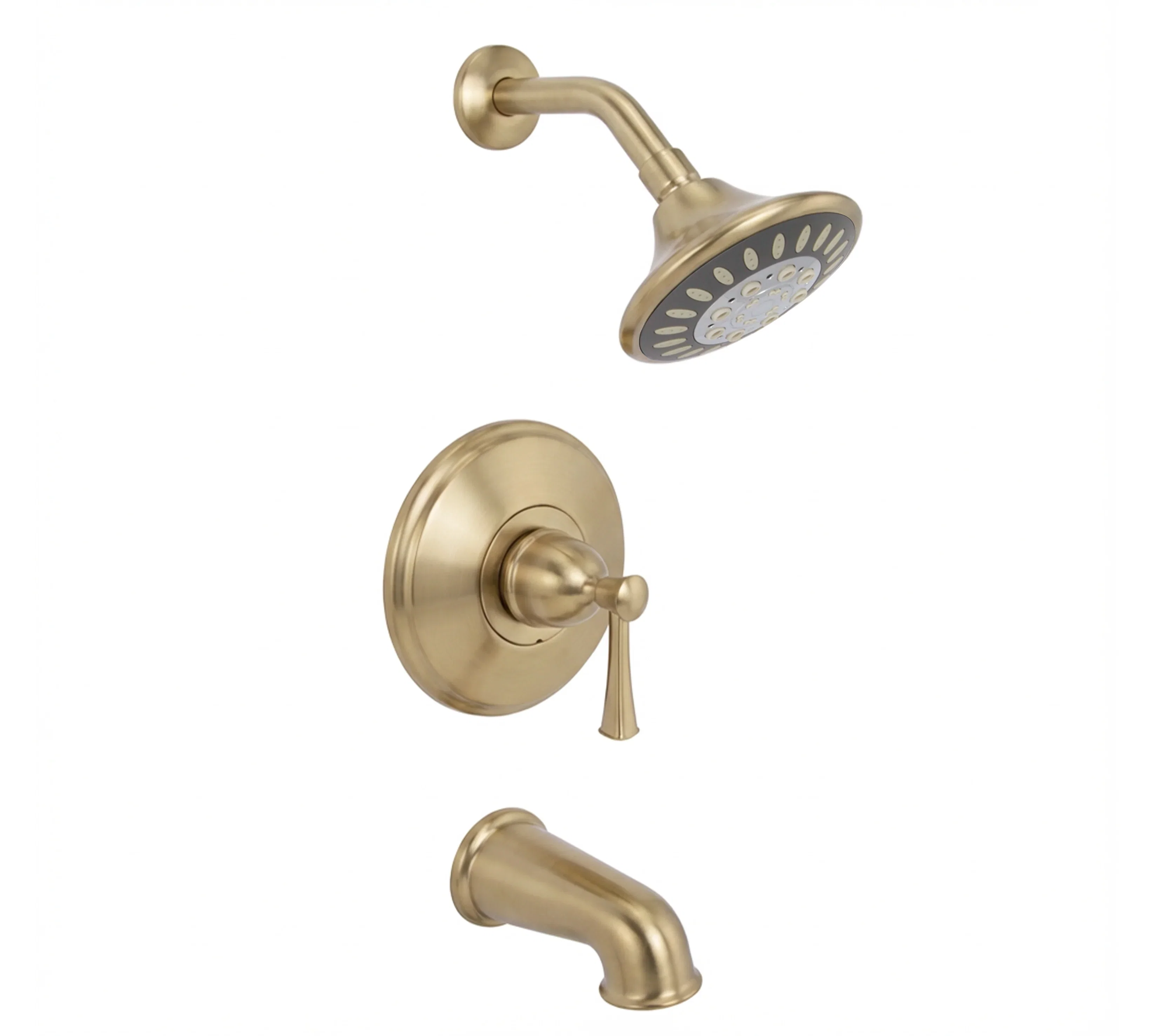 Woodbury Tub & Shower — PVD Satin Brass