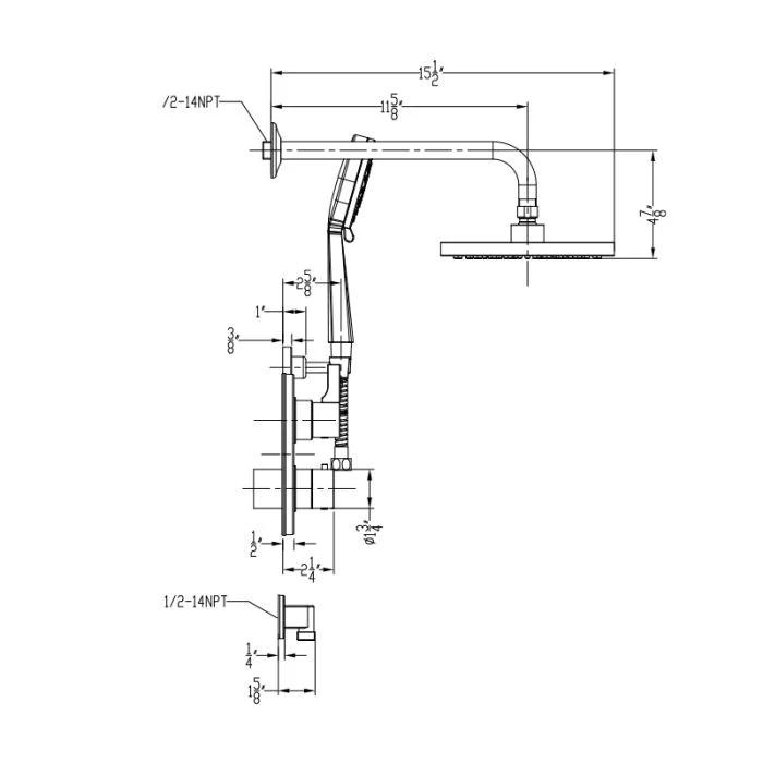 Thermostatic Shower — Chrome