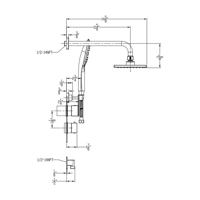 Thermostatic Shower — Chrome