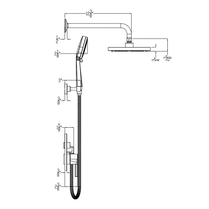 Push Button Shower — Chrome