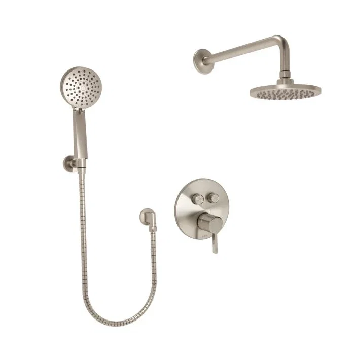 Push Button Shower — PVD Satin Nickel