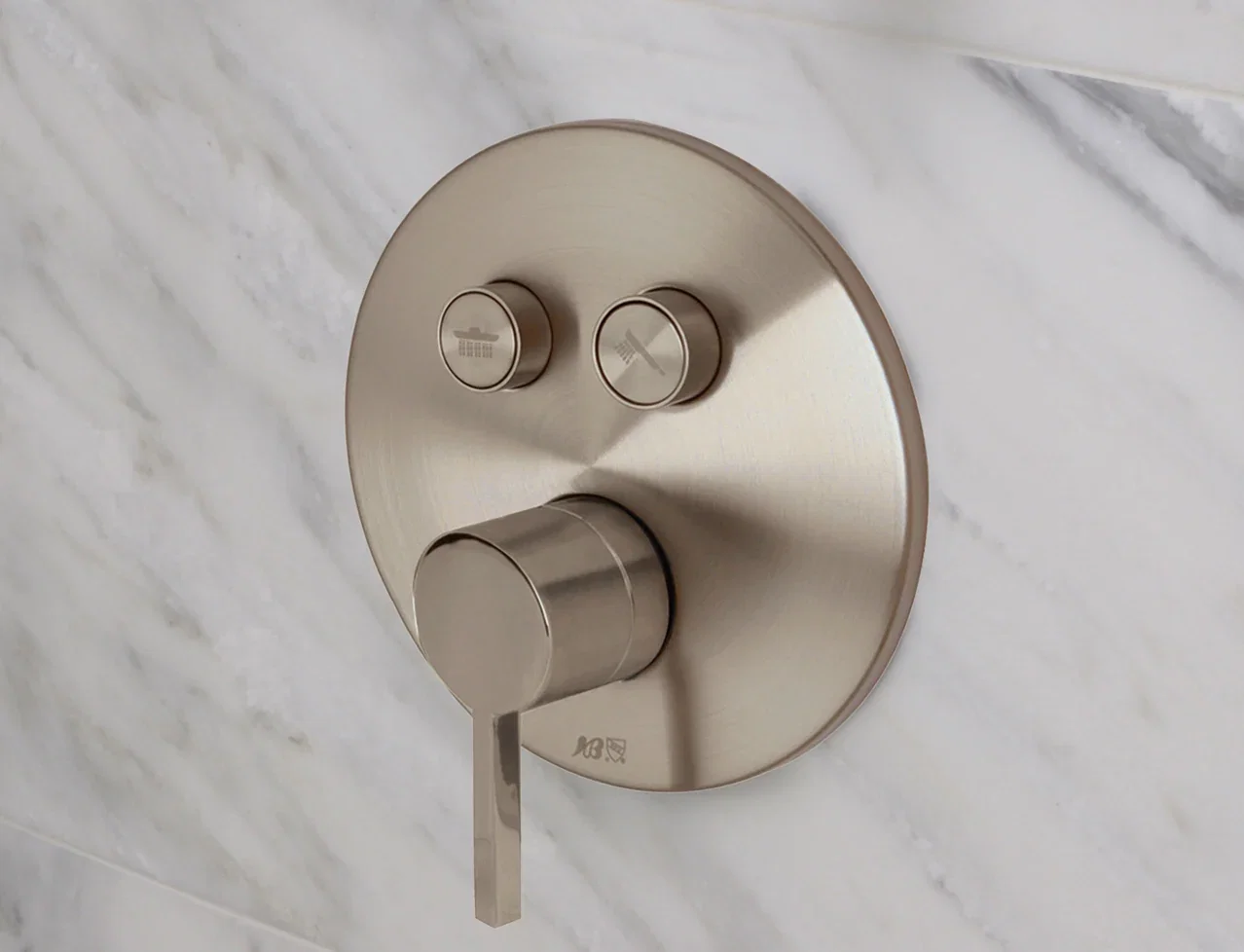 Push Button Shower — PVD Satin Nickel