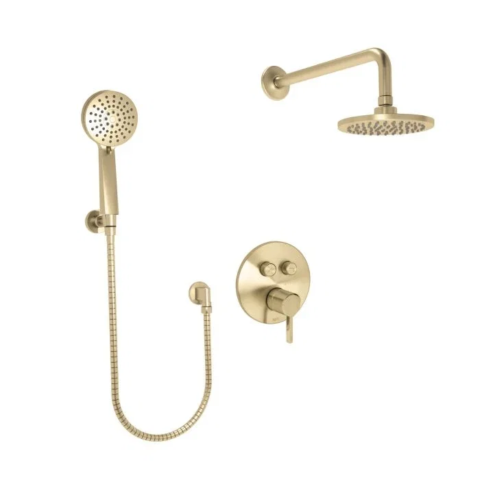 Push Button Shower — PVD Satin Brass