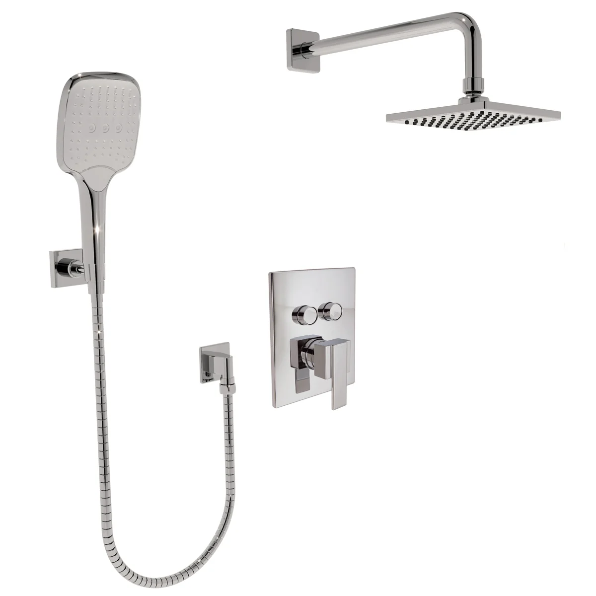 Push Button Shower — Chrome