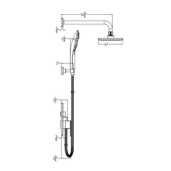 Push Button Shower — Chrome