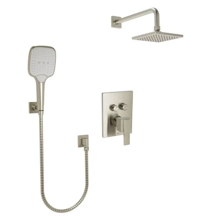 Push Button Shower — PVD Satin Nickel
