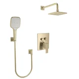 Push Button Shower — PVD Satin Brass