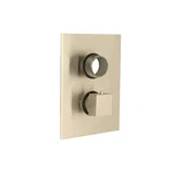 Thermostatic Face Plate Trim — PVD Satin Brass