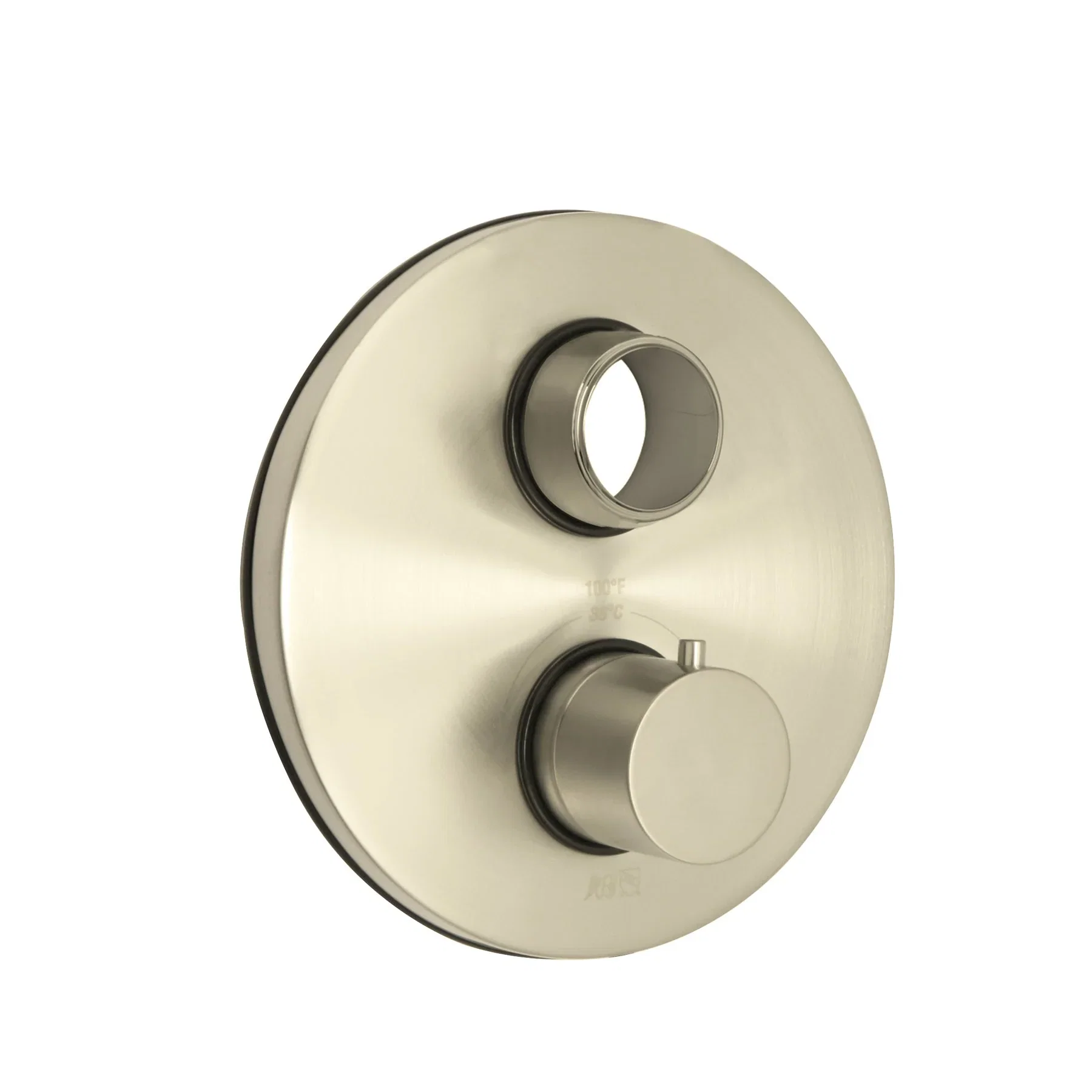 Thermostatic Face Plate Trim — PVD Satin Brass