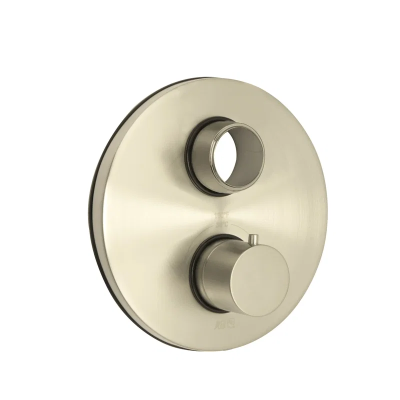 Thermostatic Face Plate Trim — PVD Satin Brass