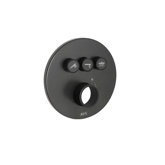 Push Button Trim — Matte Black