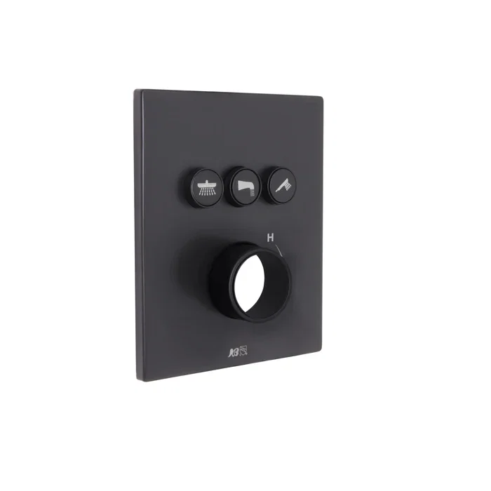 Push Button Trim — Matte Black