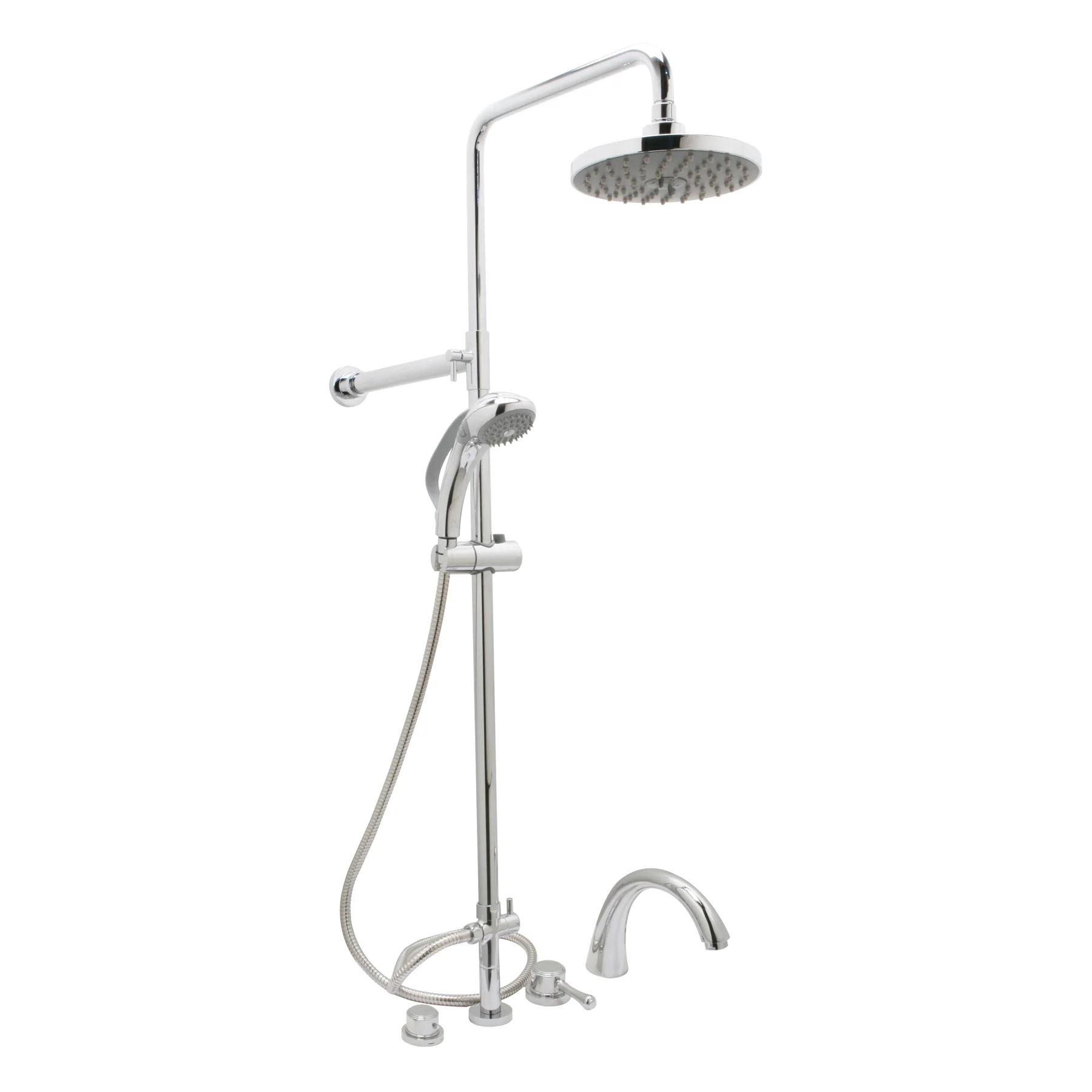 Tub Filler With Shower — Chrome