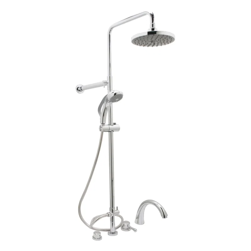 Tub Filler With Shower — Chrome