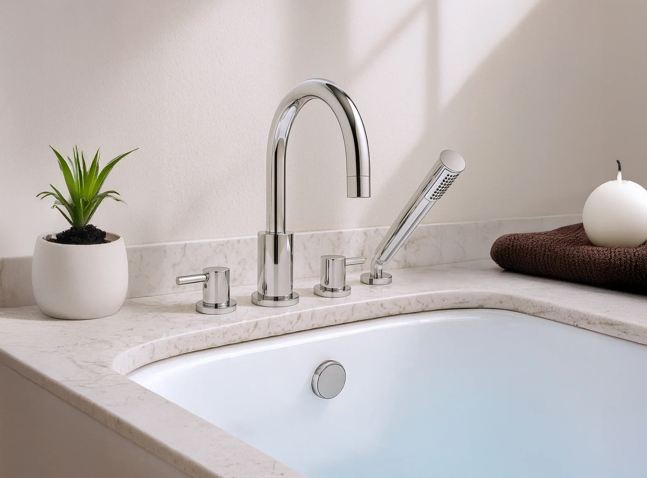 Euro Tub Filler — Chrome